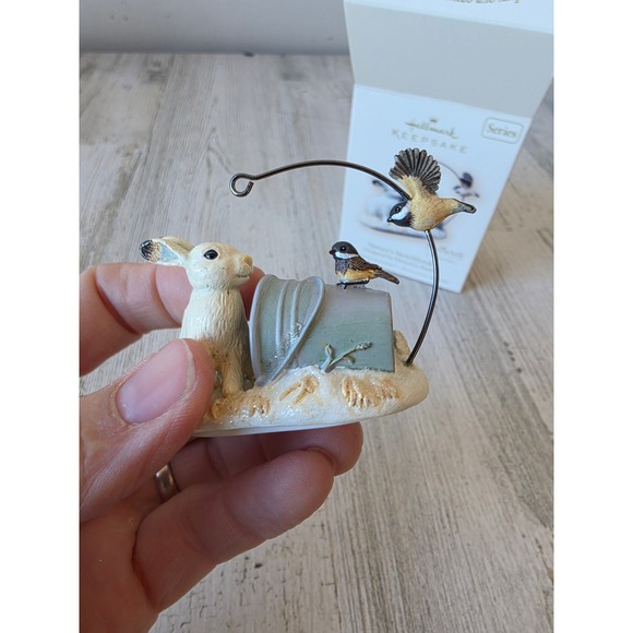 Hallmark nature sketchbook marjolein bastin funny rabbit bird ornament Xmas tree - Picture 2 of 7